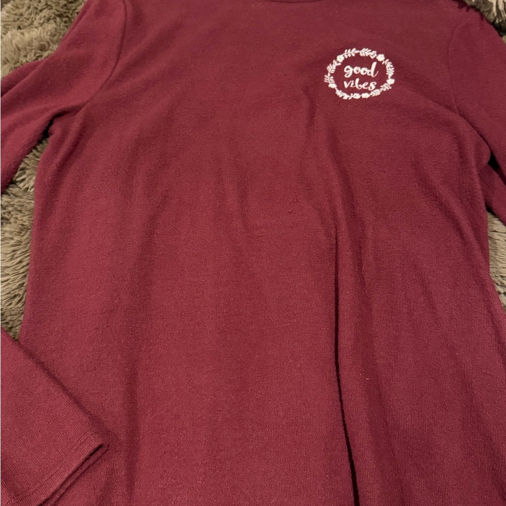French Pastry Burgundy Shirt
